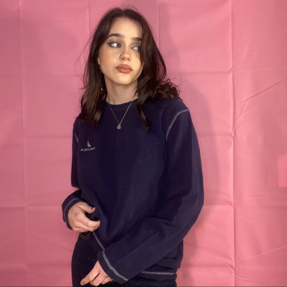 Nautica long sleeve contrast stitch shirt ⚡️